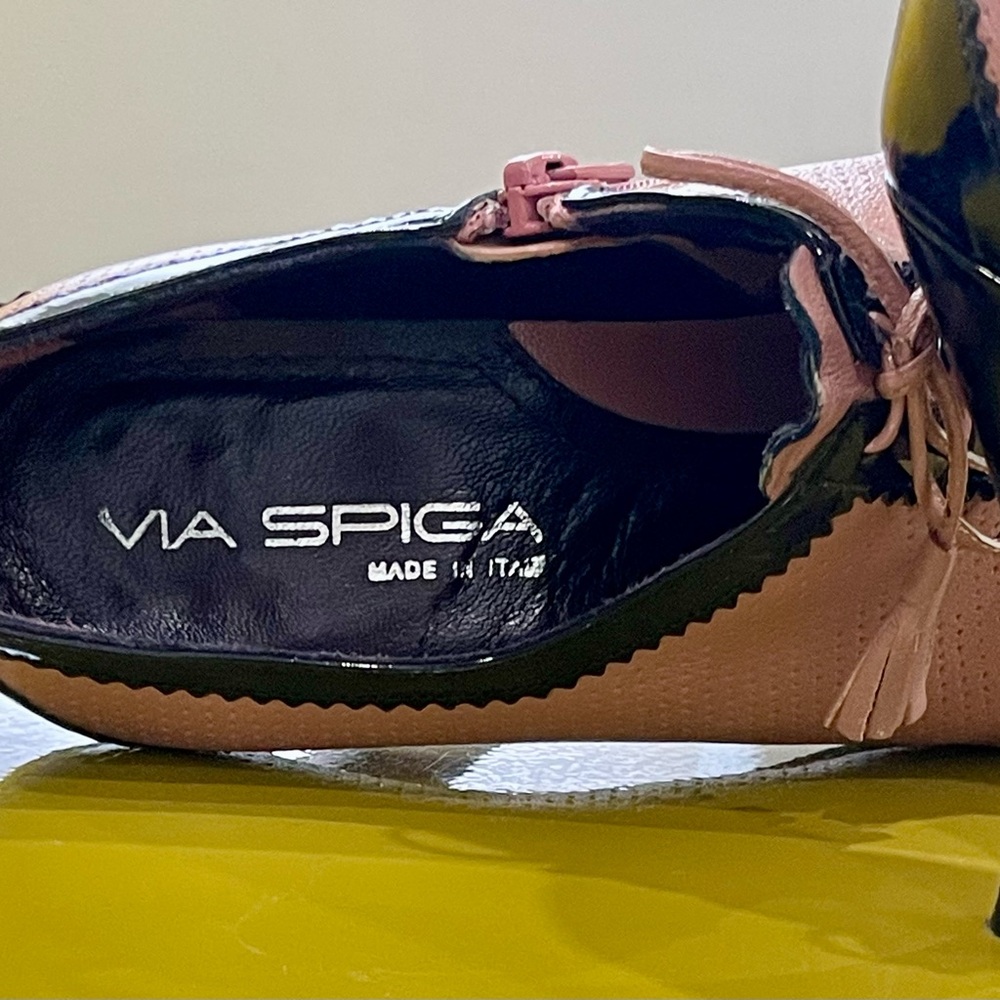 Vintage VIA  SPIGA  pink and black shoes! - Picture 4 of 9